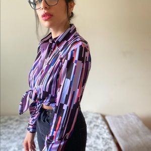 Vintage y2k purple button up